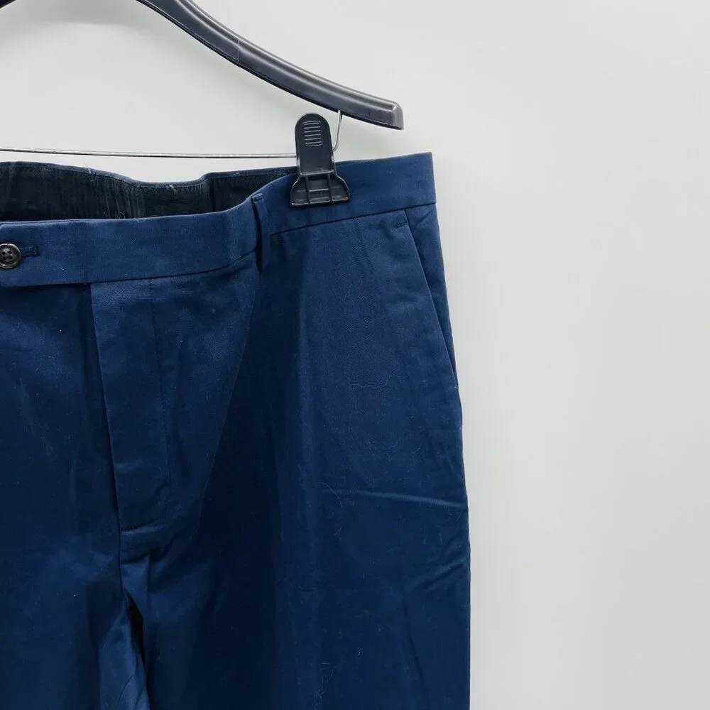 J Crew Mens Size 38W x‎ 34L Bowery Dress Pant in Stretch Chino Navy BQ425 $128